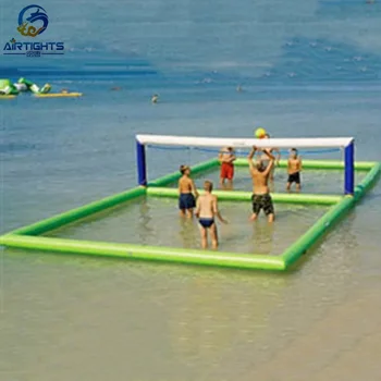 0,9 mm PVC kvalitné Plávajúce vodné športové hry pole nafukovacie volejbalové ihrisko