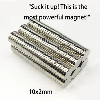 10x2 Chladnička Magnety, Magnety na Chladničku Veľmi Silný Magnet N52 Neodýmu Magneat Magnetti Vzácnych Zemín