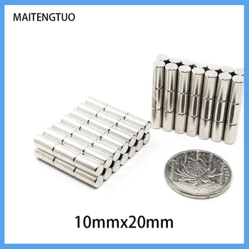 2-50PCS Silné Neodýmu Magnety 10x20mm Kolo N35 Silný Magnet Silné Magnetické Disk Vzácnych Zemín Magnet 10 mm X 20 mm 10*20 mm