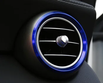 7 Kusov Auto klimatizácia Ventilačné Zásuvky Príslušenstvo Vonkajší Krúžok Kryt Výbava Dekorácie pre Benz C Trieda C180L C200L C260L C300L