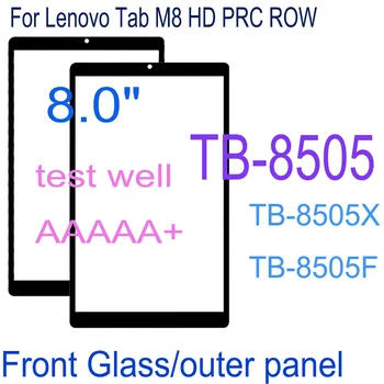 8 Palcový TB-8505 Sklenený Panel na Kartu Lenovo M8 HD TB-8505F TB-8505X 8505 Predné Sklo Náhradné LCD Displej Vonkajší Dotyk Sklo
