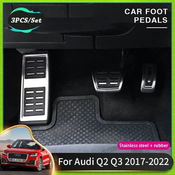 Auto Pedál Anti-slip Špinavé Pad Pre Audi Q2 Acessories 2022 Q3 8U F3 RS 2017~2021 NA MT Auto Nohy Brzdový Pedál Pad Zahŕňa Acessories