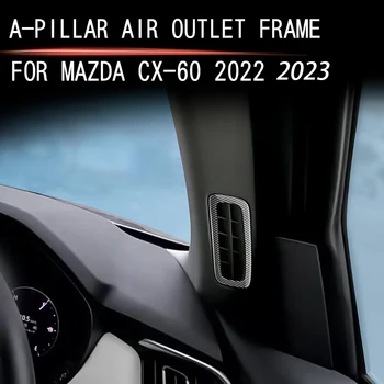 Carbon Fiber, Na Mazda CX60 60 CX CX-60 Štýl Air Vent Zásuvky Kryt Palubnej dosky Výbava Rám Rám 2022 2023 Liatie Nálepky