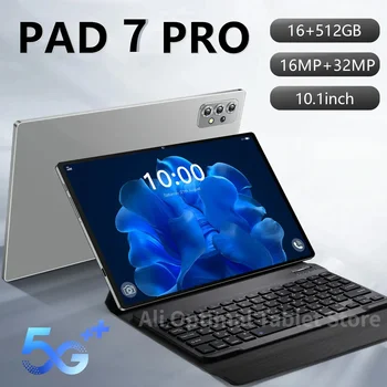 Globálna Verzia Nové PAD 7 PRO Tablet Android13 10.1 Palcový 16 GB 512 gb diskom 5G Dual SIM Telefón Zavolanie GPS, Bluetooth, WiFi Google Tablet PC