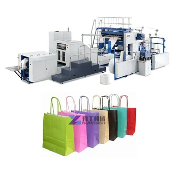 Hot Predaj Plne Automatické Roll-kŕmenie Bielej alebo Hnedej Kraft Papier Taška Stroj na Výrobu Nákupné Tašky Robiť Stroj na Predaj