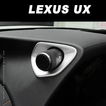 Jazda autom Model Gombík Panel Rám Orezania Chrome pre Lexus Ux UX200 UX260h 2019 2020 2021 Interiérové Doplnky Auto Styling