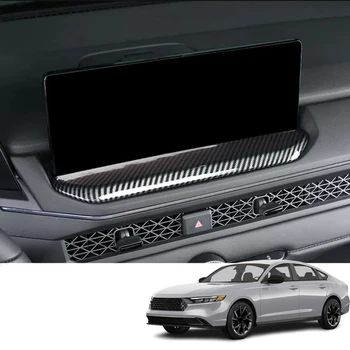 Pre Honda Accord 2023 2024 11. Palubnej doske Auta GPS Navigačný Panel Kryt Výbava Interiéru Náhradné Diely (ABS (Carbon Fiber)