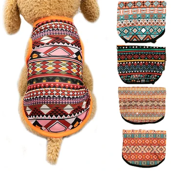 Retro Národný Štýl, Oblečenie Pre Psy, Tvorivé Priedušná Psov Vesta Šteňa T-Shirt Teddy Chihuahua Yorkshire Letné Oblečenie Pre Psov