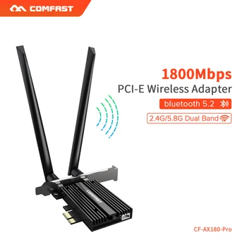 WiFi 6 Sieťová karta BT5.2 PCI-E Bezdrôtového Adaptéra Karty WIFI Anténa pre desktop VS AX5400 Wifi 6A adaptér AX210 antény wifi karta